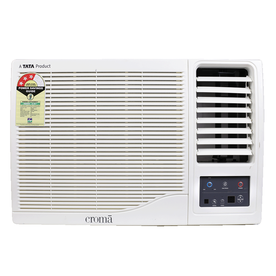 

Croma 1 Ton 3 Star Window AC (Copper Condenser, CRAC1156, White), No color