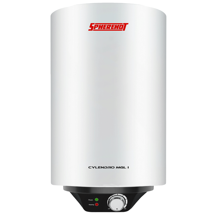 Spherehot Cylendro MGL I 25 Litres Storage Water Geyser (2000 Watts, SWCI008, White)_1