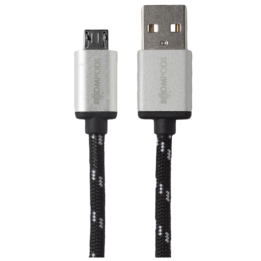 

Boompods Retro USB (Type-A) to Micro USB Cable (BP-RCMR2M-BLK, Black), No color