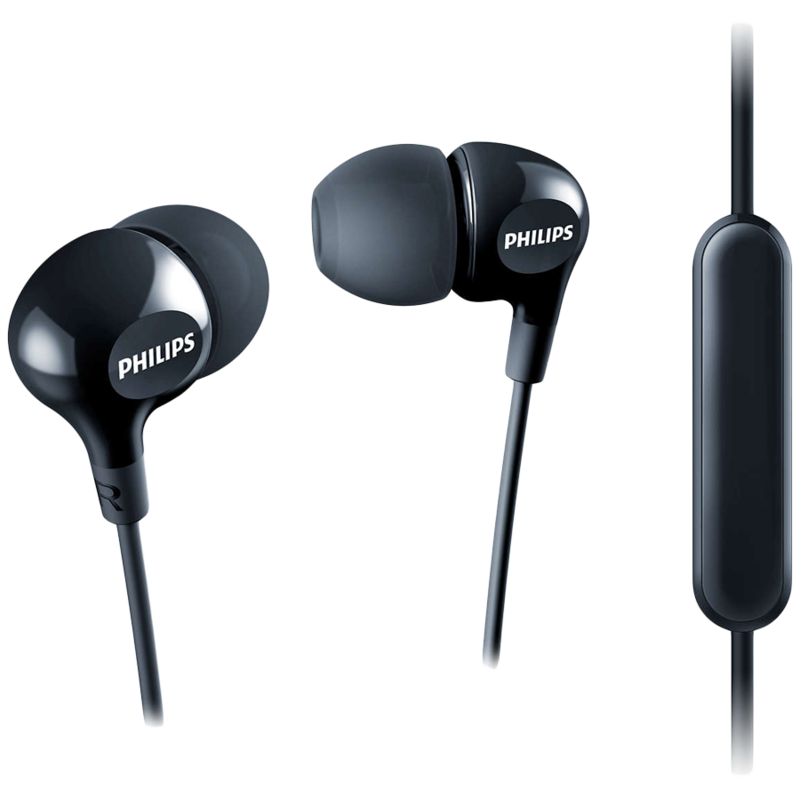 Philips SHE3555BK/00 In-Ear Wired Earphones with Mic (Black)_1