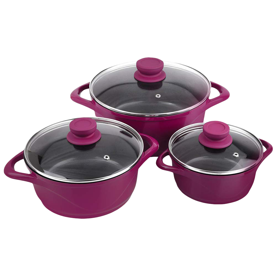 

Wonderchef Ceramide 6 Pieces Casserole Set (11202146, Pink), No color
