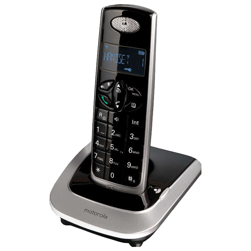 

Motorola Cordless Phone (D501I, Black/Silver), No color