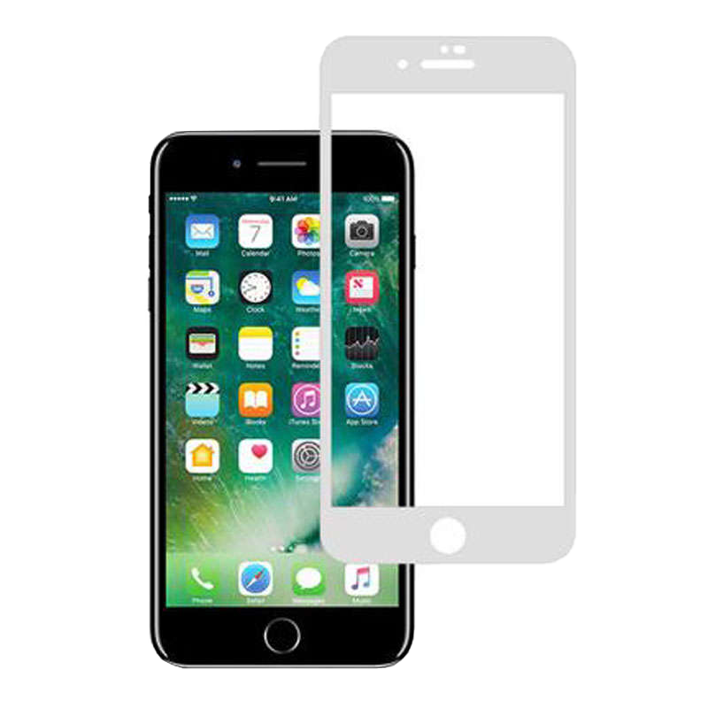 

Stuffcool 3D Full Screen Tempered Glass Screen Protector for Apple iPhone 8 Plus (MGGP3DIP8P, White), No color