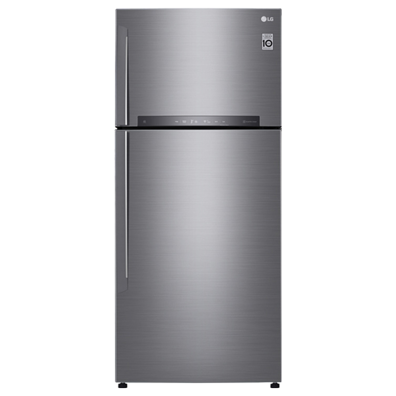 LG 516 L 3 Star Frost Free Double Door Inverter Refrigerator (GN-H602HLHU, Stainless Steel)_1