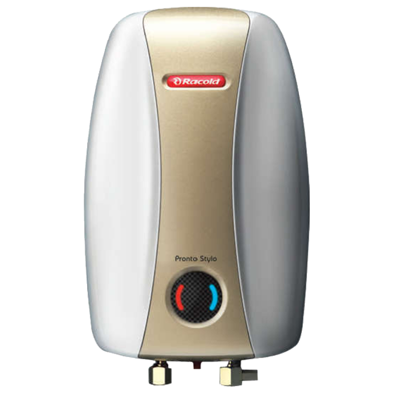 Racold Pronto Stylo 3 Litres Instant Water Geyser (3000 Watts, Golden/Grey)