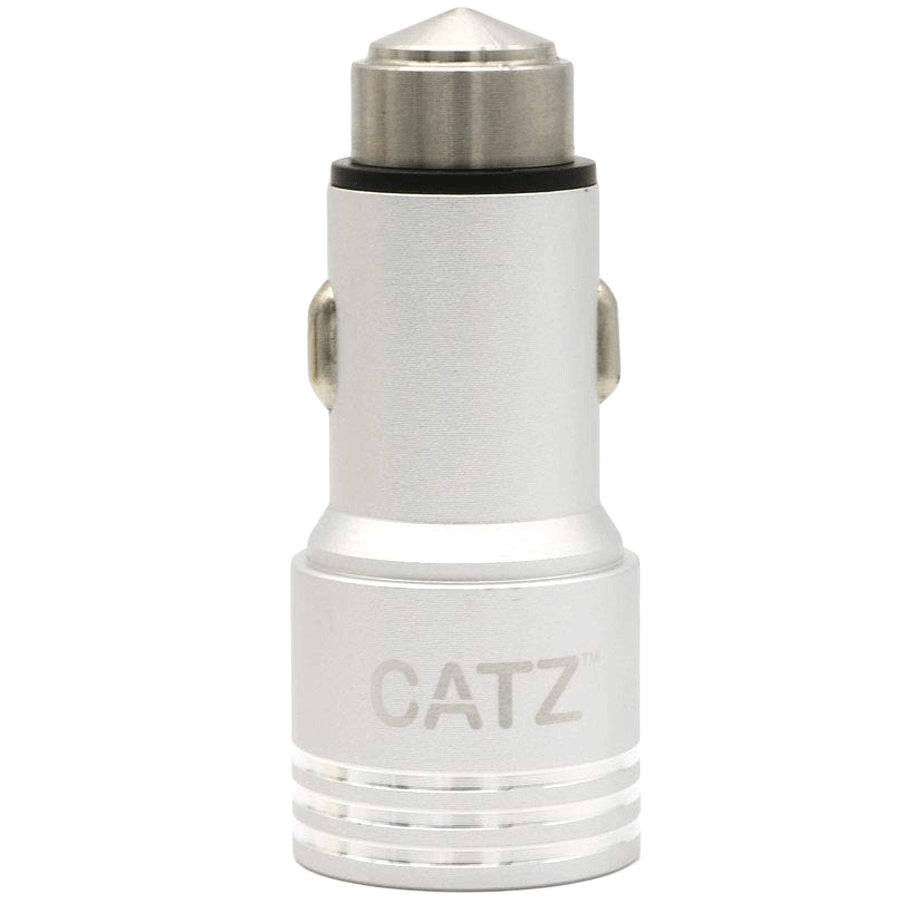 Catz 2 Amp Car Charger (CZ-CC2-SV, Silver)