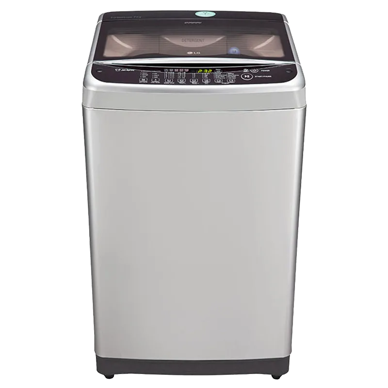 LG 7 kg Fully Automatic Top Loading Washing Machine (T8077NEDLY, Silver)_1
