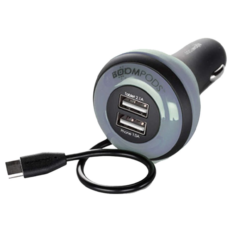 

Boompods Carpod In-Car Charger (BP-CP-2.4-BLK, Black), No color