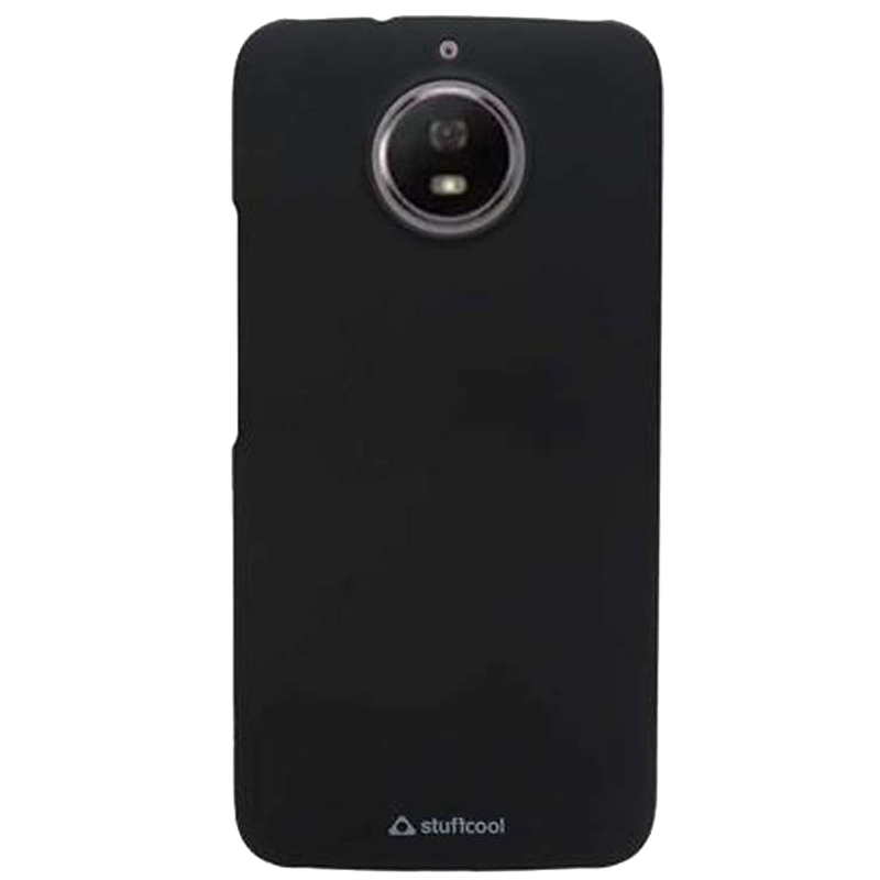 Stuffcool PU Leather Smooth Hard Back Case Cover for Motorola Moto G5S (SMTHMG5S-BLK, Black)_1