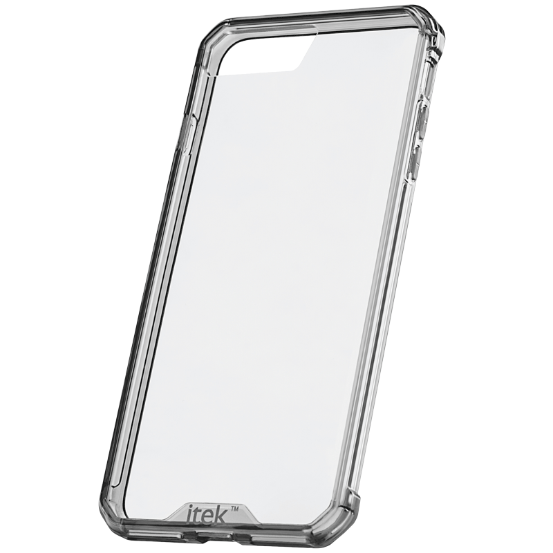 itek Air Hybrid Polycarbonate Back Case Cover for Apple iPhone 8 Plus/7 Plus (PCi7plus_BC, Black Clear)_1