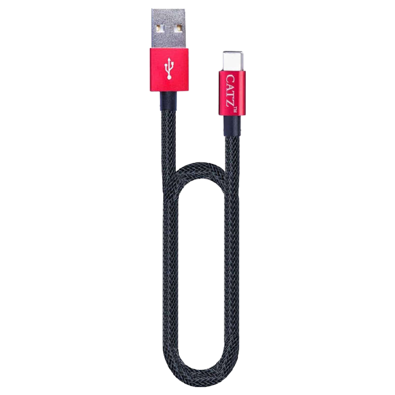 Catz Rugged 200 cm USB (Type-A) to USB 3.0 (Type-C) Cable (CZ-U3C-BL-2M, Black)
