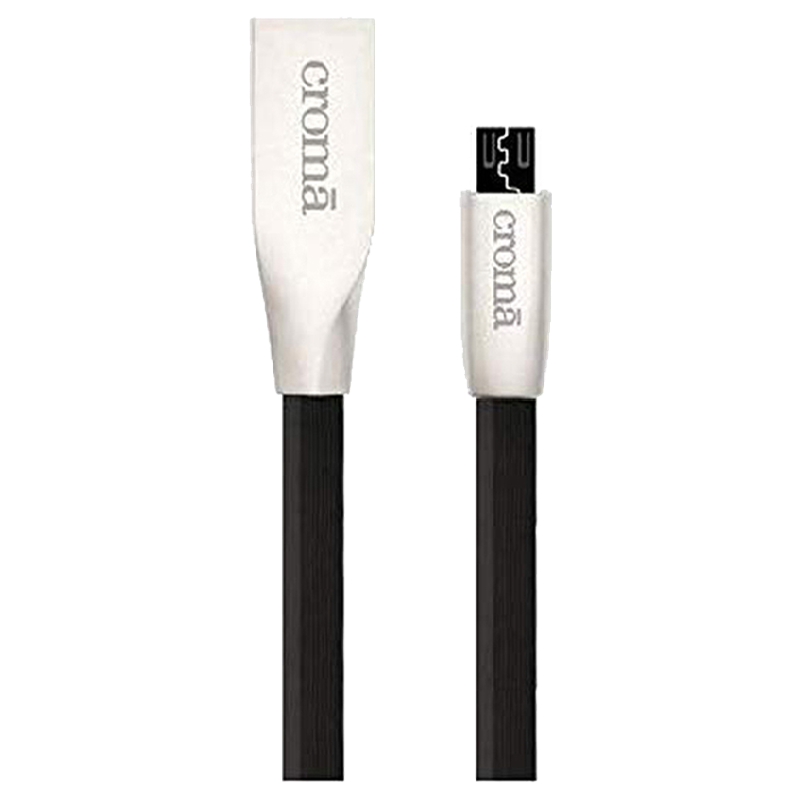 Croma USB 2.0 (Type-A) to Micro USB Cable (W-2627, Black)_1