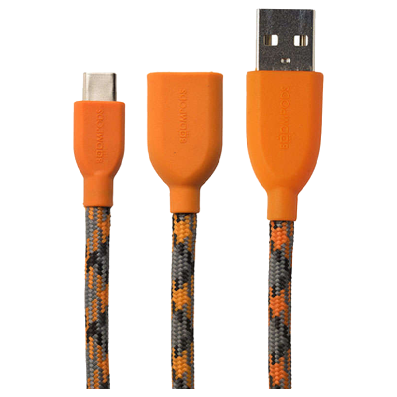 

Boompods Retro 100 cm USB (Type-A) to USB (Type-C) Cable (BP-RC-C-ORG, Orange), No color