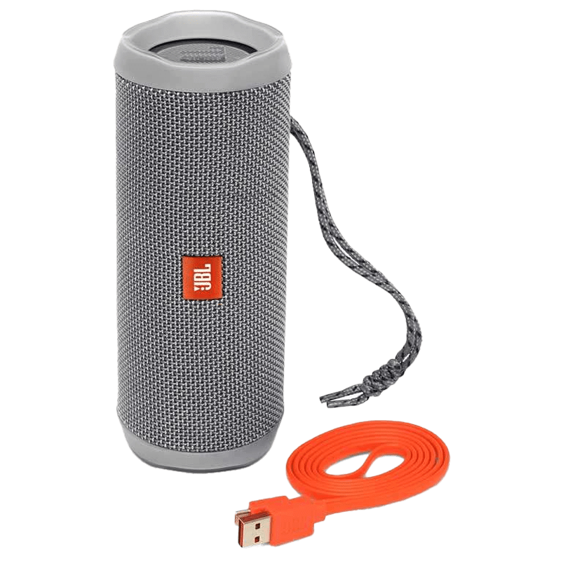 JBL Flip 4 16W Portable Bluetooth Speaker (IPX7 Water Proof, 12 Hours Playback Time, Grey)