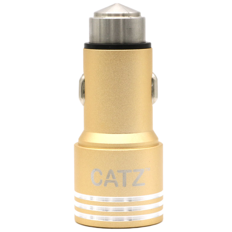 Catz 2 Amp Car Charger (CZ-CC2-GD, Gold)