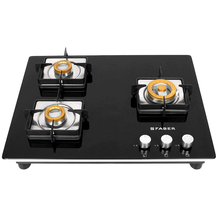 faber glass top gas stove 3 burner