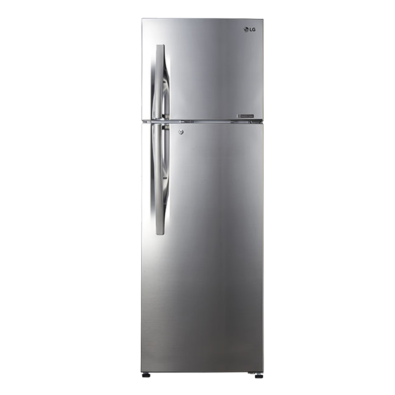 LG 335 L 4 Star Frost Free Double Door Inverter Refrigerator (GL-R372JPZN, Shiny Steel)_1