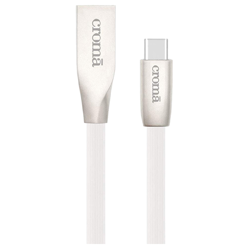 

Croma USB 2.0 (Type-A) to USB (Type-C) Cable (W-2382, White), No color