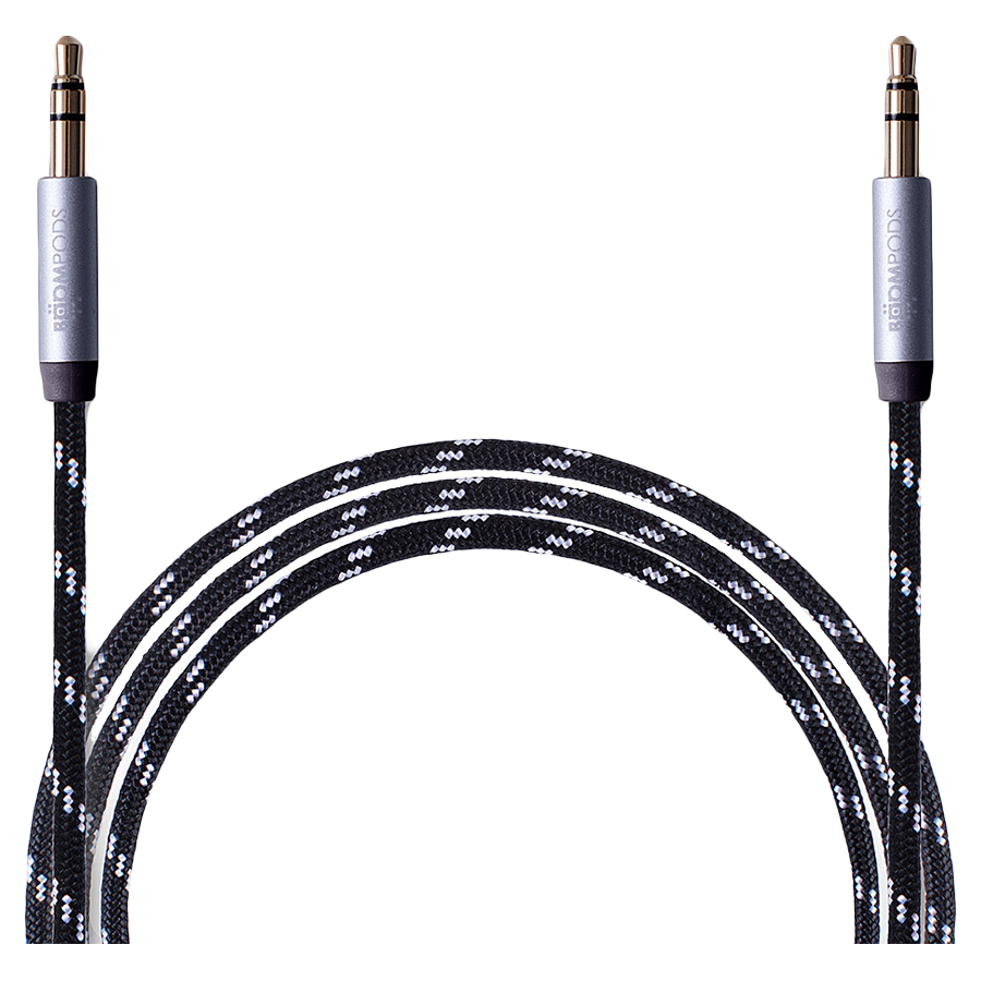 

Boompods Retro 100 cm 3.5mm Stereo Aux Cable (BP-RCAX, Black), No color