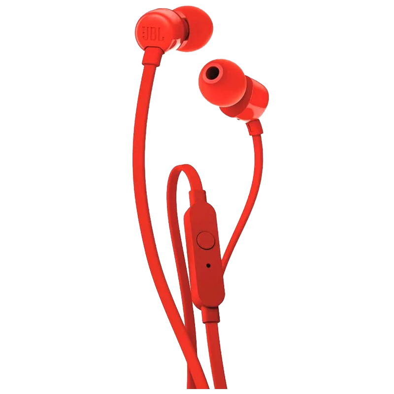 JBL Tune 110 JBLT110RED In-Ear Wired Earphone with Mic (JBL Pure Bass sound, Red)_1