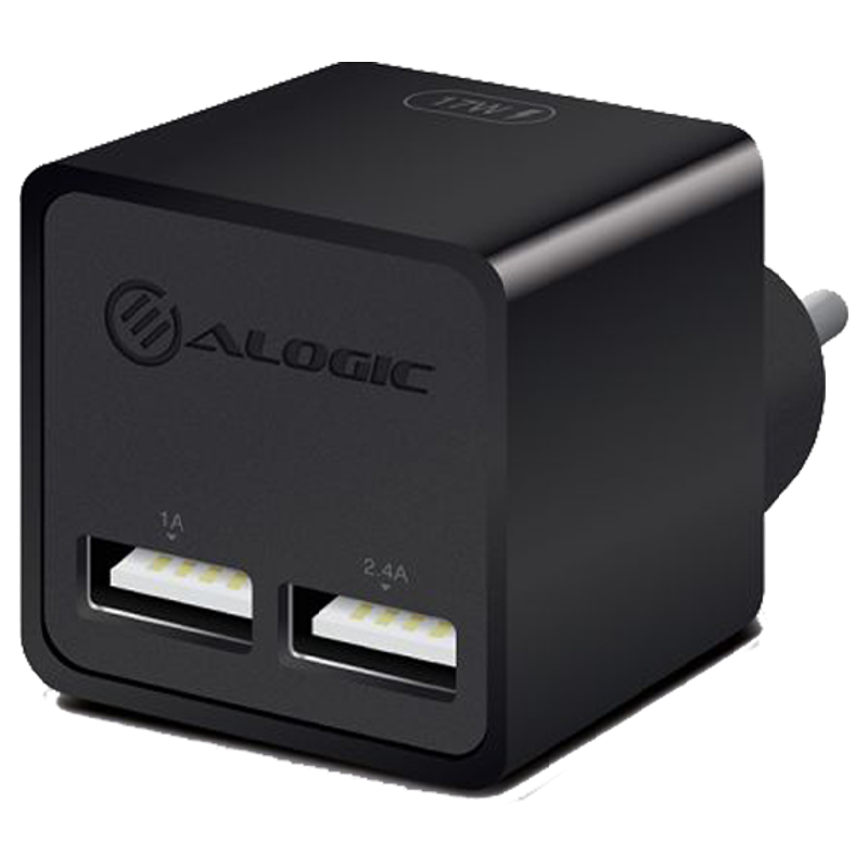 

ALOGIC 17 W Dual USB Wall Charger (WC2A17MBK-IN, Black), No color