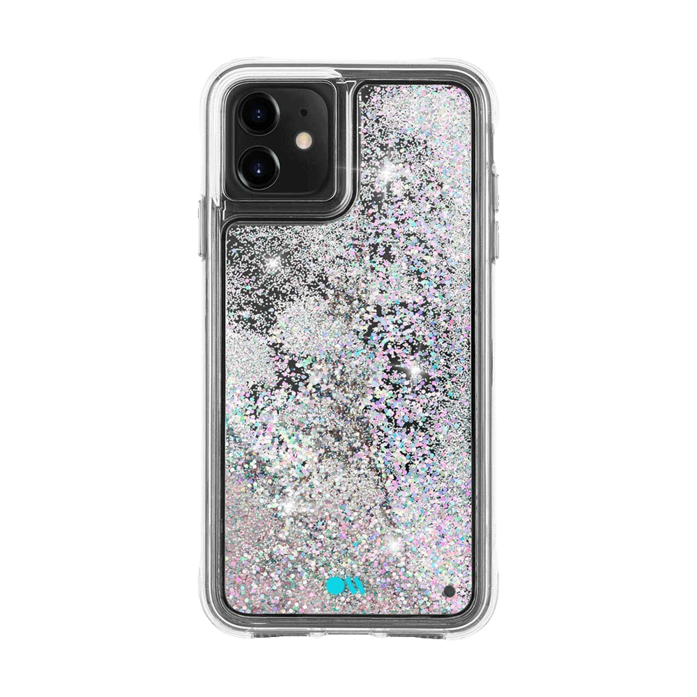 

Case-Mate Waterfall Glitter Polycarbonate Back Case Cover for Apple iPhone 11 (CM039806, Iridescent), No color