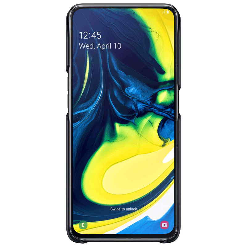 

Samsung Galaxy A80 Standing Back Case Cover (EF-PA805CBEGIN, Black), No color