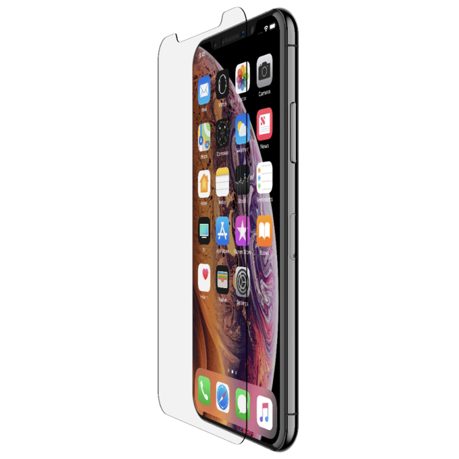 

Belkin ScreenForce Tempered Glass Screen Protector for Apple iPhone XR/X (F8W863ec, Transparent), No color