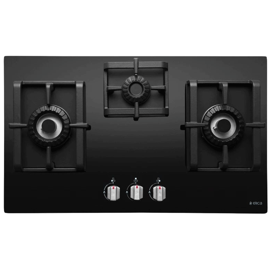 

Elica Swirl 3 Burners Built-in Hob Cooktop (Pro MFC 3B 75 DX Swirl, Black), No color