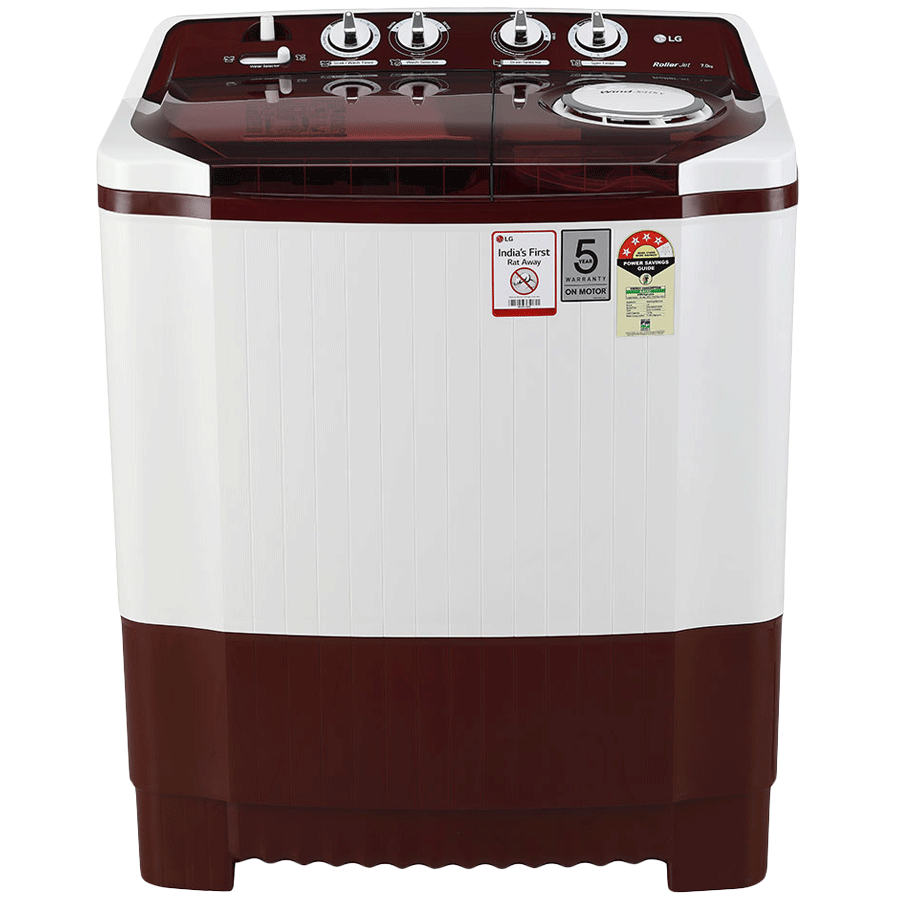 LG 7 kg Semi-Automatic Top Loading Washing Machine (ABGQEIL, Burgundy)_1