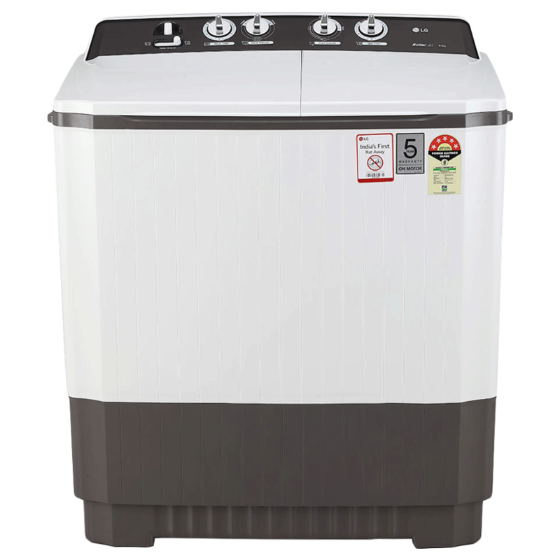 LG 9 kg Semi-Automatic Top Loading Washing Machine (P9040RGAZ, Dark Grey)_1