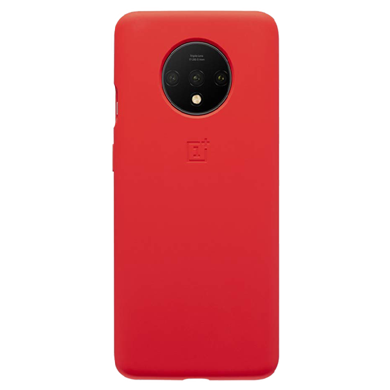 

OnePlus 7T Protective Silicone Back Case Cover (5431100112, Red), No color