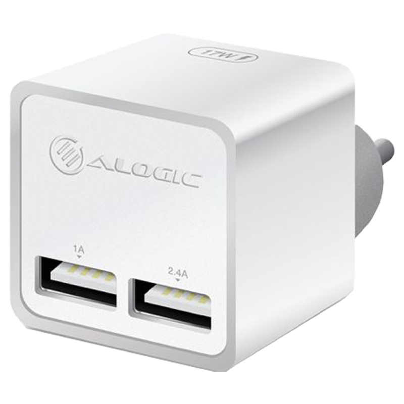 

ALOGIC 17 W Dual USB Wall Charger (WC2A17MWH-IN, White), No color