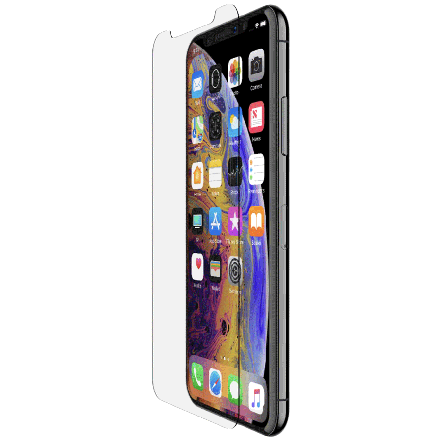 

Belkin ScreenForce Tempered Glass Screen Protector for Apple iPhone XS Max (F8W908ec, Transparent), No color