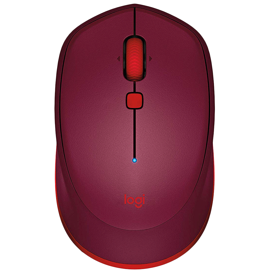 logitech - logitech M337 1000 DPI Bluetooth Wireless Mouse (Red)