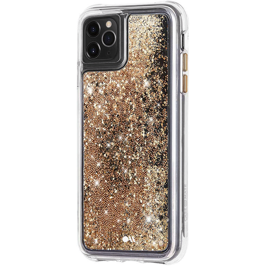 Case-Mate Waterfall Glitter Polycarbonate Back Case Cover for Apple iPhone 11 Pro Max (CM039394, Gold)_3