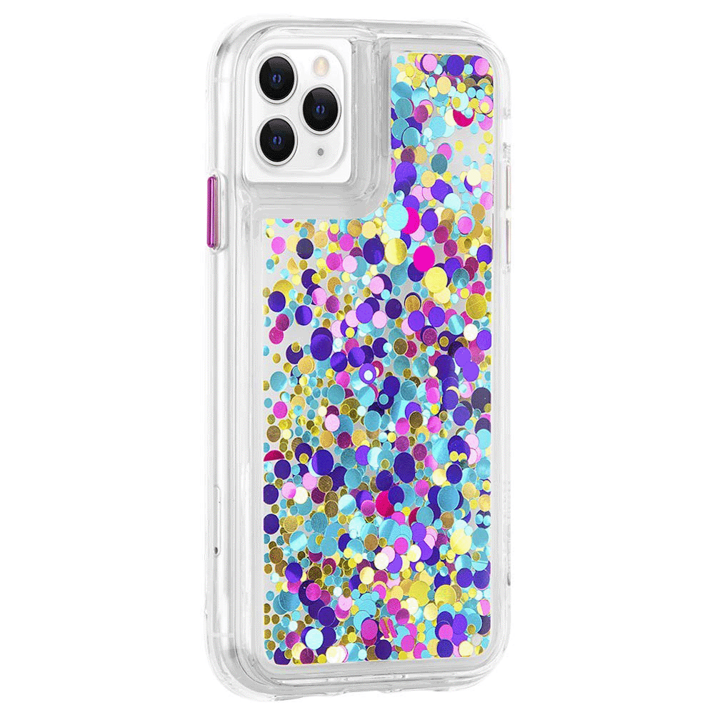 Case-Mate Waterfall Glitter Polycarbonate Back Case Cover for Apple iPhone 11 Pro Max (CM039420, Confetti)_4