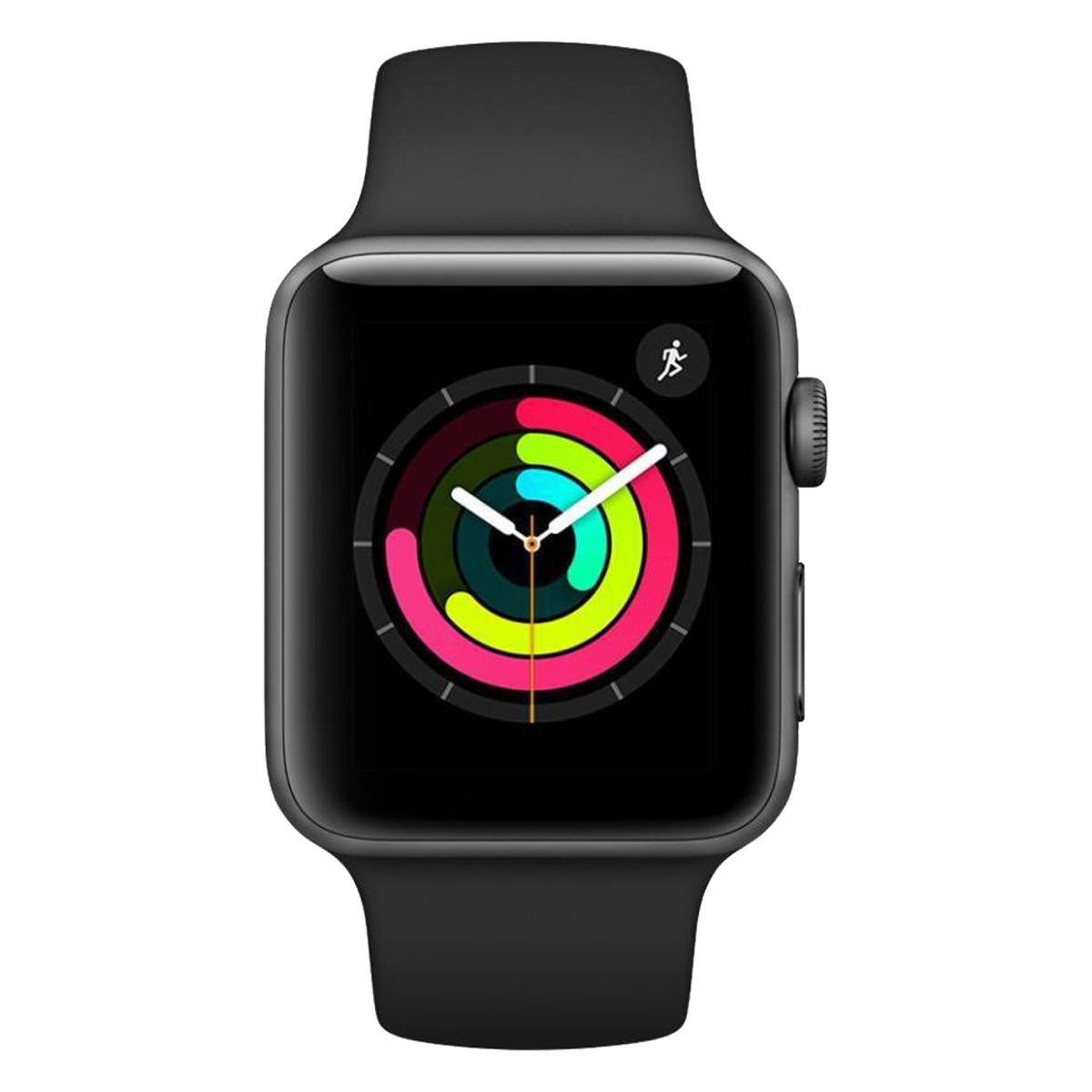 Apple Watch Series 3 Smartwatch (GPS, 38mm) (Ambient Light Sensor, MTF02HN/A, Space Grey/Black, Sport Band)_1