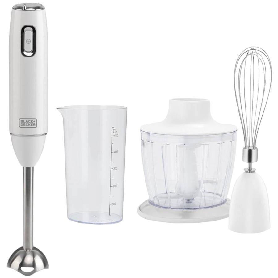 Black & Decker 600 Watts Hand Blender (3 Attachments, Variable Speed Control, BXBL6001IN, White)_1