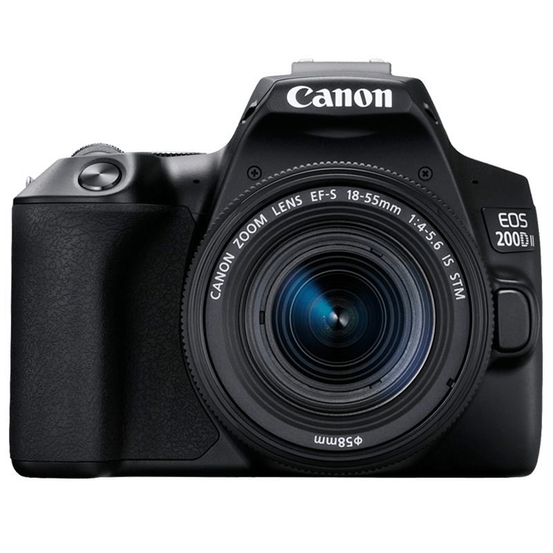 Canon 24.1 MP DSLR Camera Body with 18 - 55 mm & 55 - 250 mm Lens (EOS 200D II, Black)_1