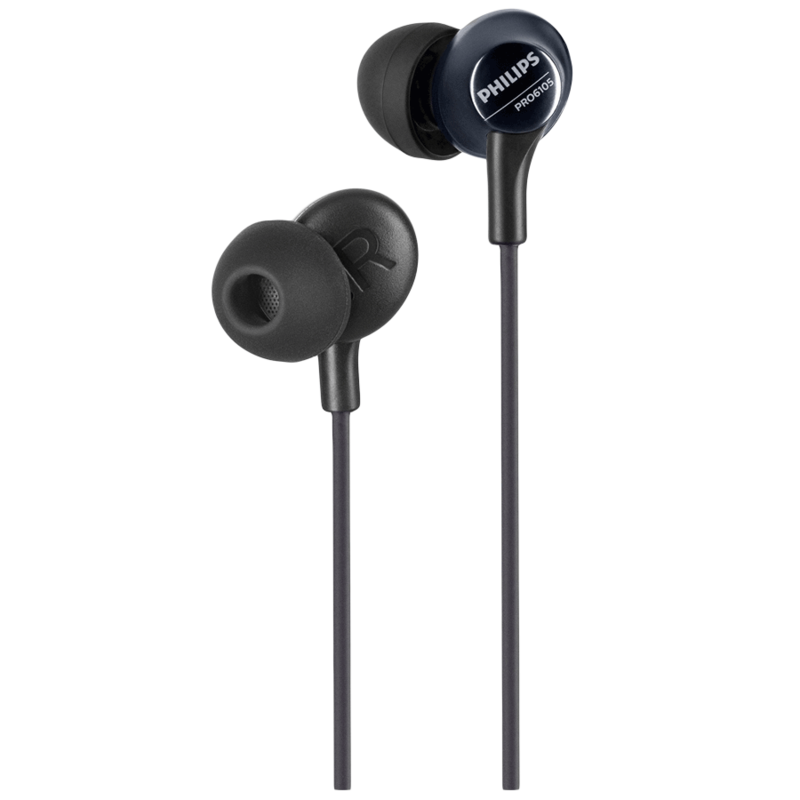 philips earphone with mic pro6105bk
