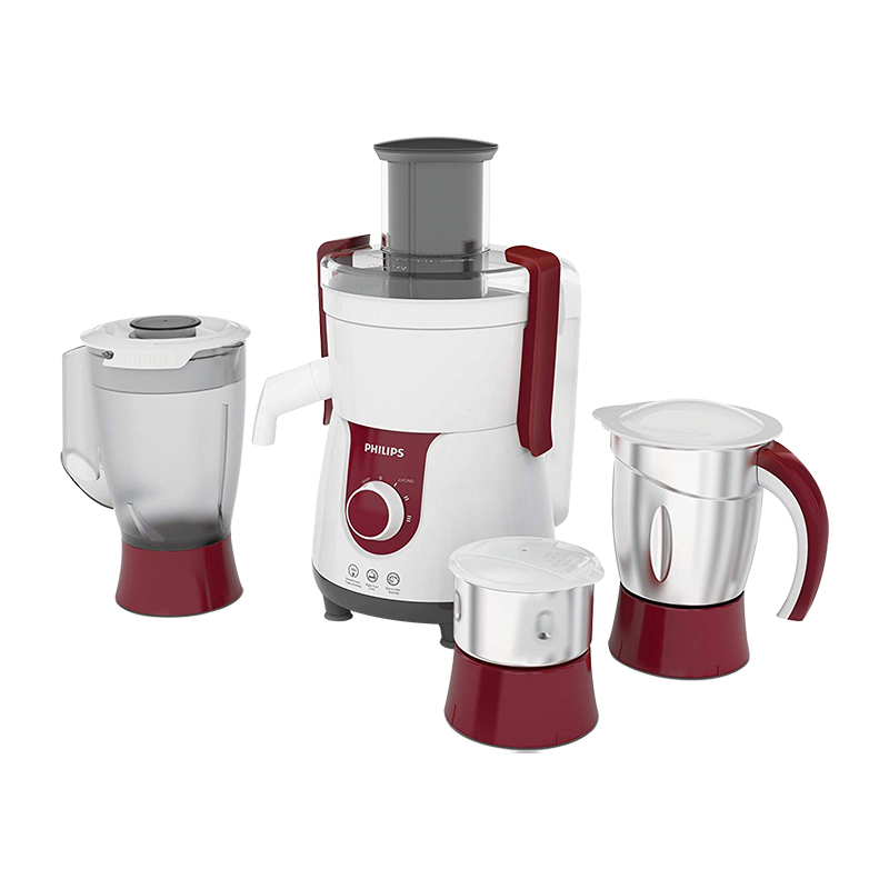 

Philips 700 Watts 3 Jars Juicer Mixer Grinder (HL7715/00, Pistil Red/White), No color