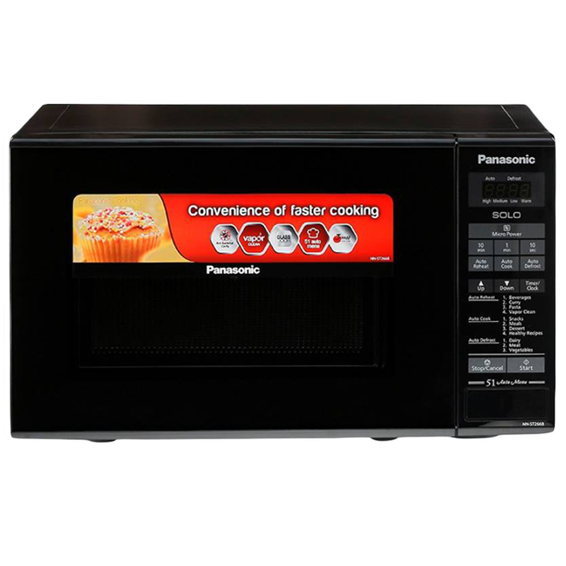 Panasonic 20 Litres Solo Microwave Oven (Digital Control, NN-ST266BFDG, Black)_1