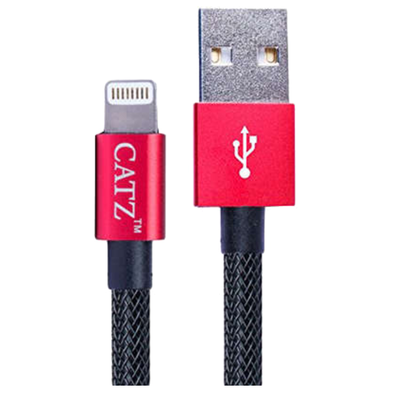 Catz 2 Meter USB (Type-A) to Lightning Data Transfer USB Cable (For iPhones/iPads, CZ-LT 2M, Black)