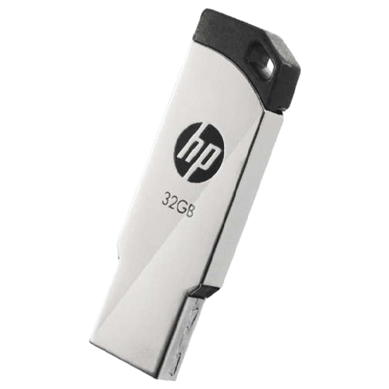 hp - hp 32GB USB 2.0 Flash Drive (V236W, Silver)