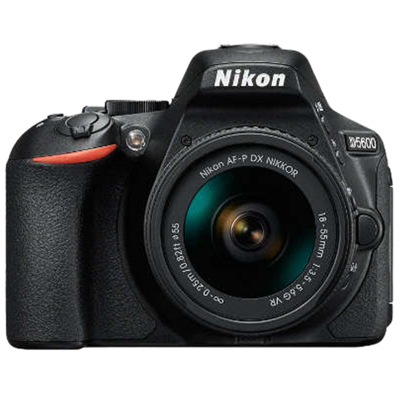 

Nikon 24.2 MP DSLR Camera Body with 18 - 55 mm Lens (D5600, Black), No color