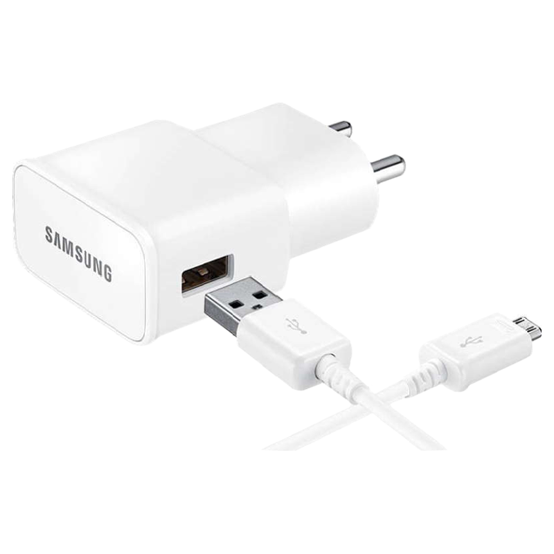 samsung - samsung 2 Amp Wall Travel Adapter with Cable (EP-TA13IWEUGIN, White)
