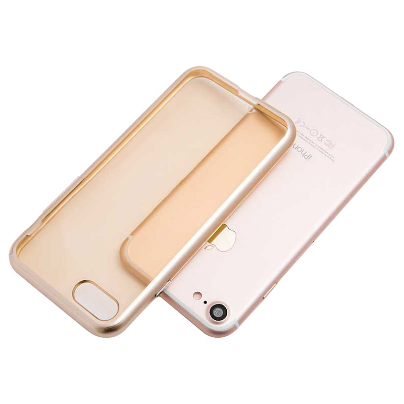 

stuffcool Edge Metallic Soft Back Case Cover for Apple iPhone 7 (EDGIP7-GLD, Gold)