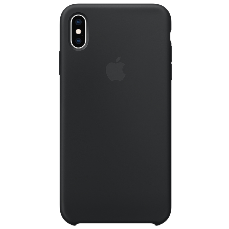 

Apple iPhone XS Max Silicone Back Case Cover (MRWE2ZM/A, Black), No color