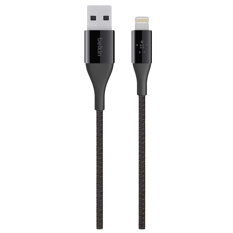 

Belkin Mixit DuraTek Kevlar Nylon 0.3 Meter USB 2.0 (Type-A) to Lightning Power/Charging USB Cable (For iPhones/iPads/AirPods/iPods, F8J207BT04-BLK, Black), No color